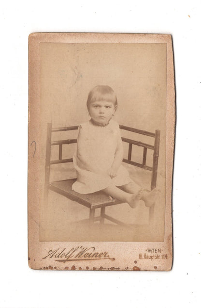 Fotografie Niedliches kleines Mädchen - Wien 1880er / CDV M1-28