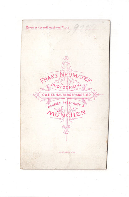 Fotografie Herrenportrait - München 1870er / CDV C1-23