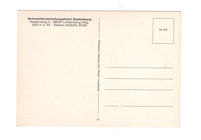 Ansichtskarte Schwesternerholungsheim Nadenberg / Lindenberg / Allgäu / H1-56