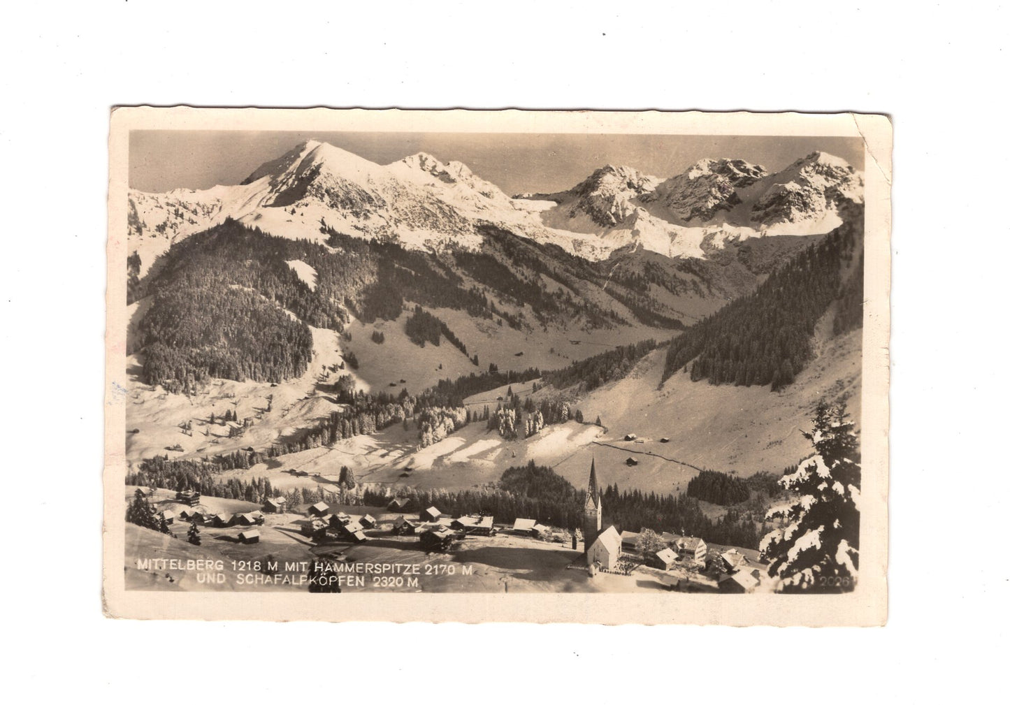 Ansichtskarte Mittelberg mit Hammerspitze +++