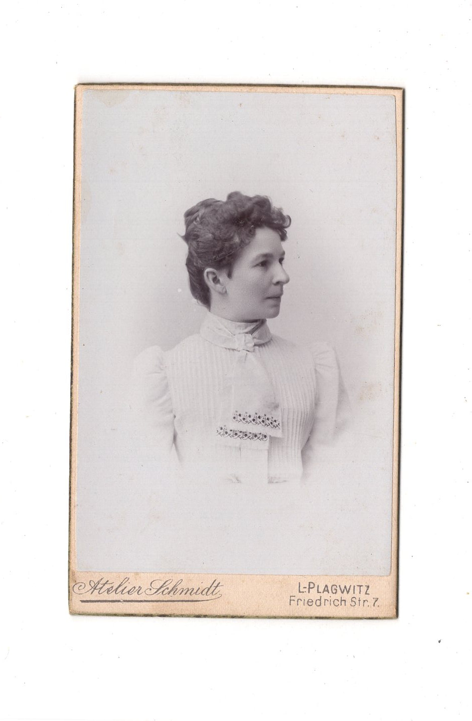 Fotografie Damenportrait - Leipzig-Plagwitz 1890er