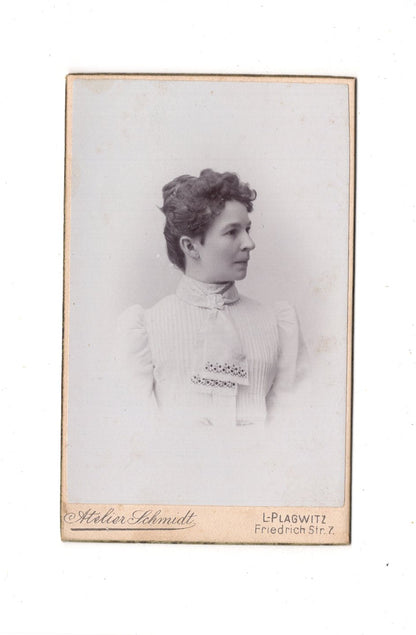 Fotografie Damenportrait - Leipzig-Plagwitz 1890er