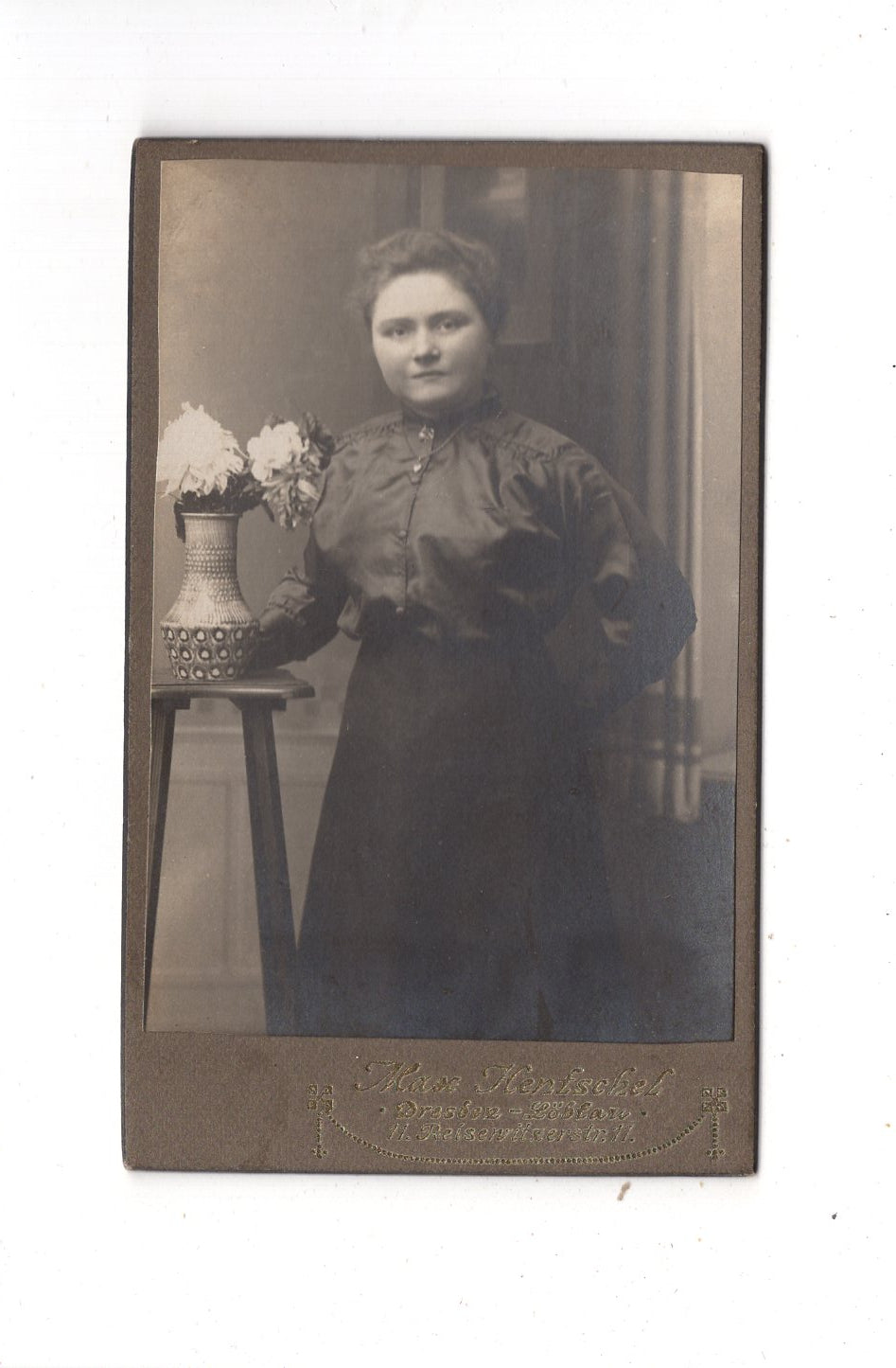 Fotografie Feine Dame - Dresden-Löbtau 1910er / CDV L1-26
