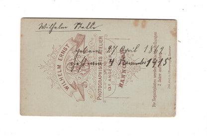 Fotografie Soldat / benannt - Hannover 1880er / CDV M1-08