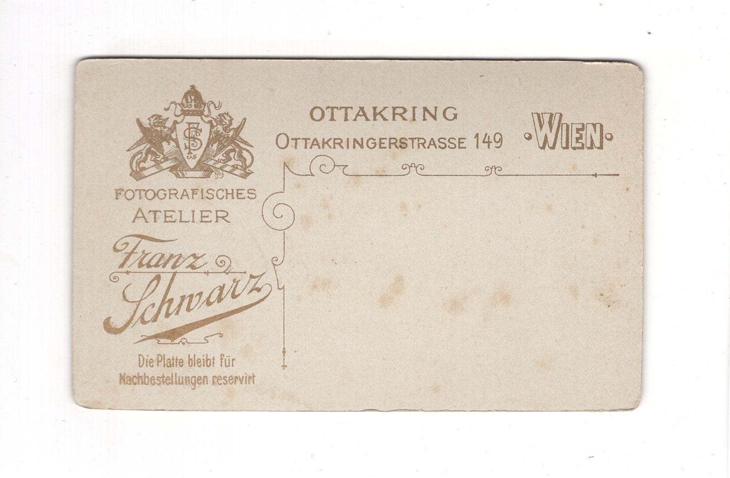 Fotografie Herrenportrait - Wien 1890er / CDV C1-23