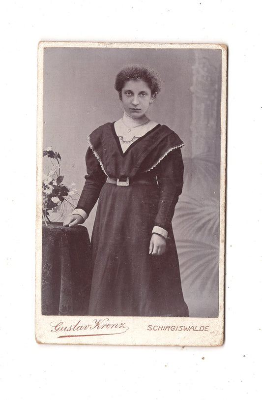 Fotografie Feine Dame - Schirgiswalde um 1900