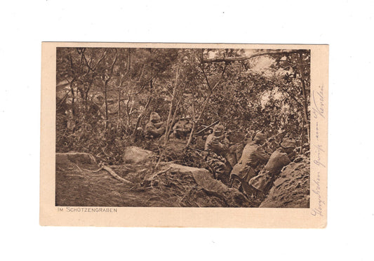 Ansichtskarte / Feldpost Im Schützengraben - 1917