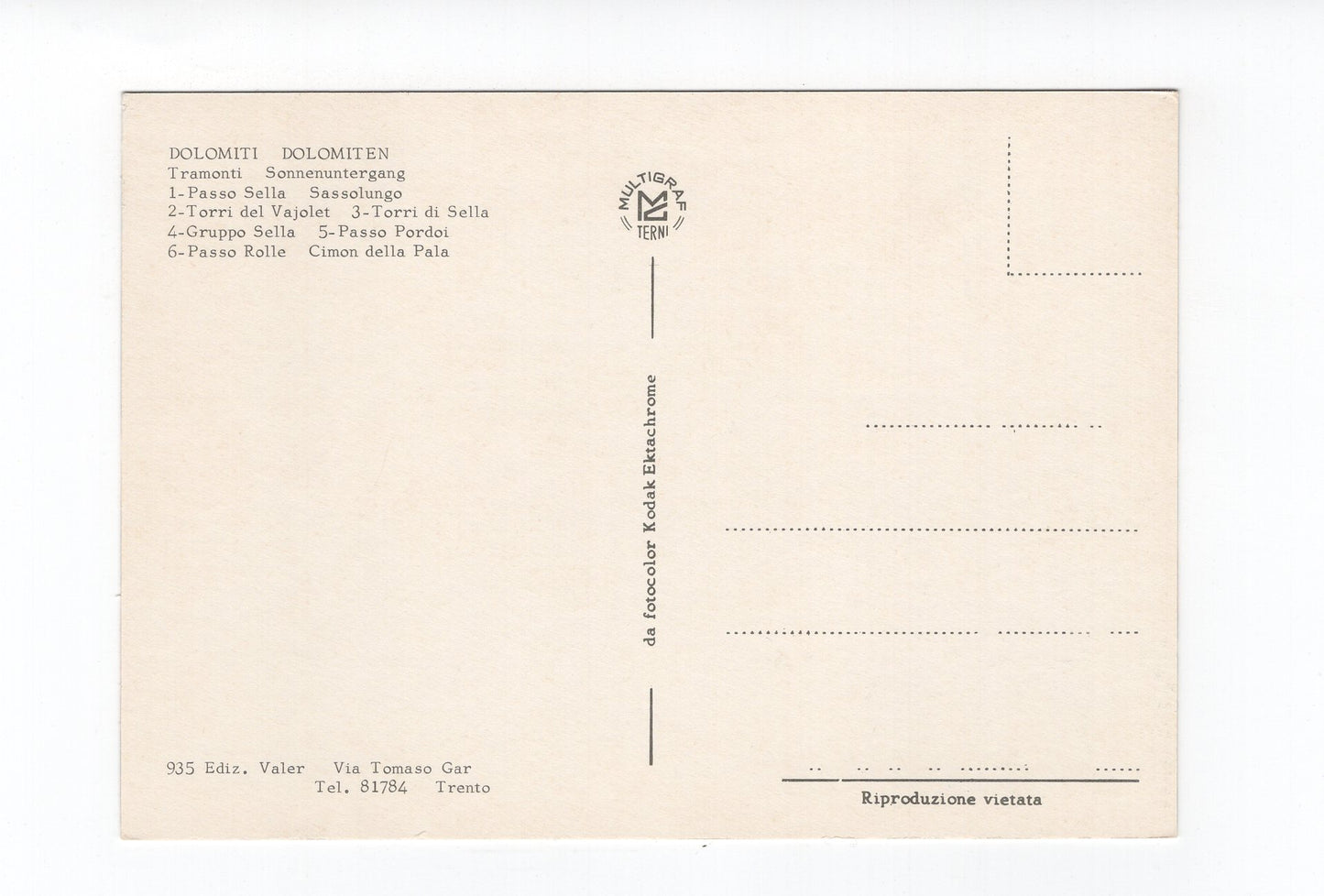 Ansichtskarte Dolomiten / Italien