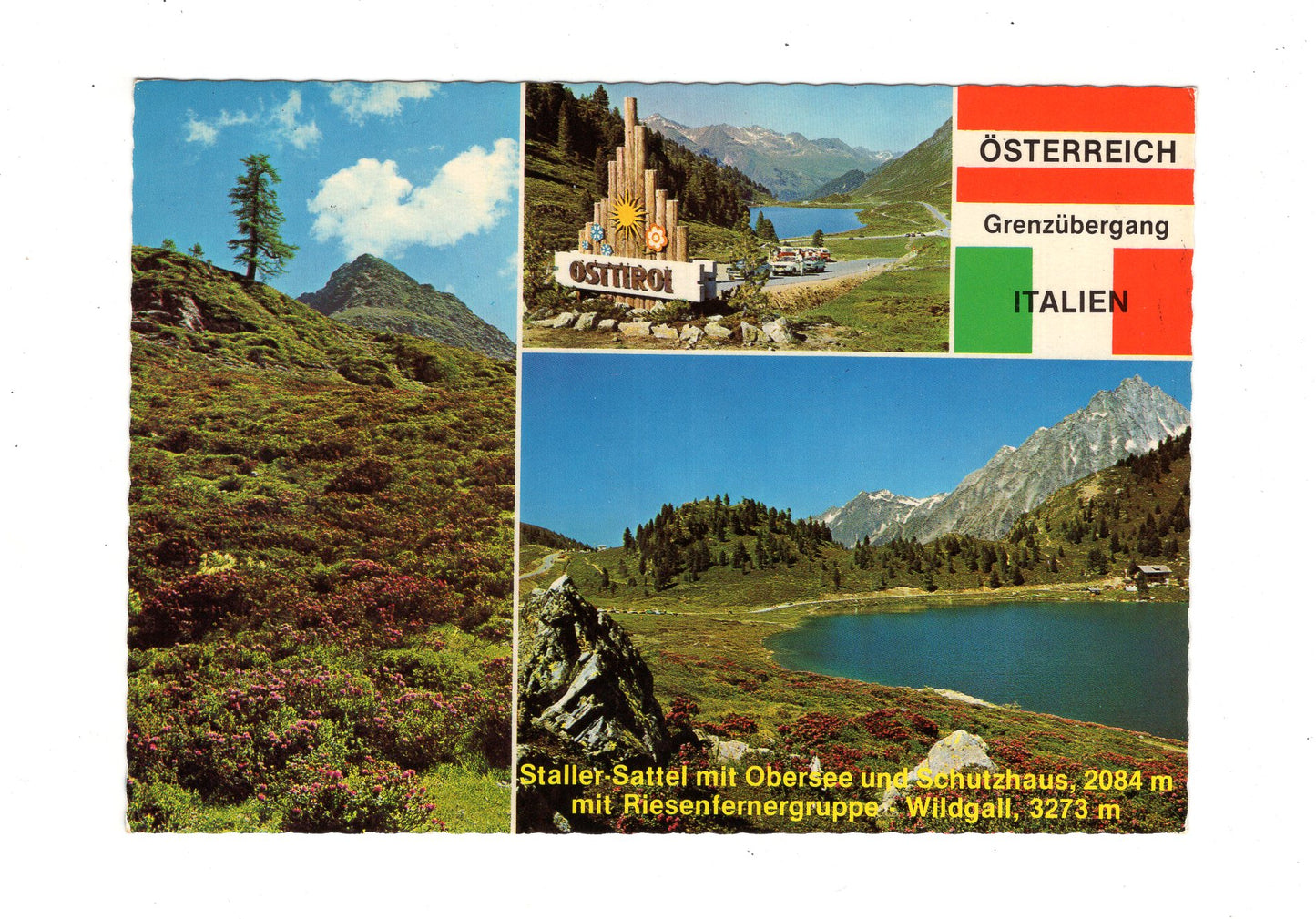 Ansichtskarte Grenzübergang Österreich - Italien / Staller Sattel