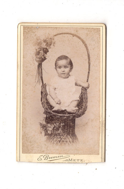 Fotografie Schönes Kinderbild / Baby - Metz 1880er