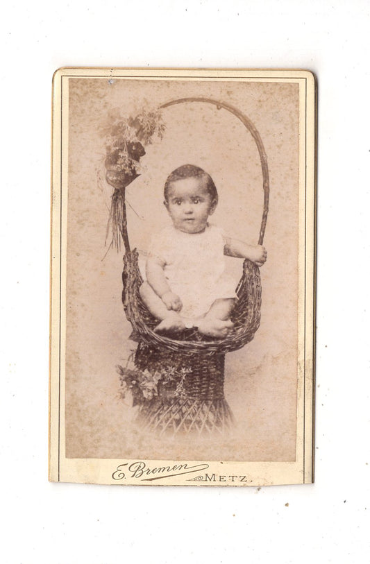 Fotografie Schönes Kinderbild / Baby - Metz 1880er