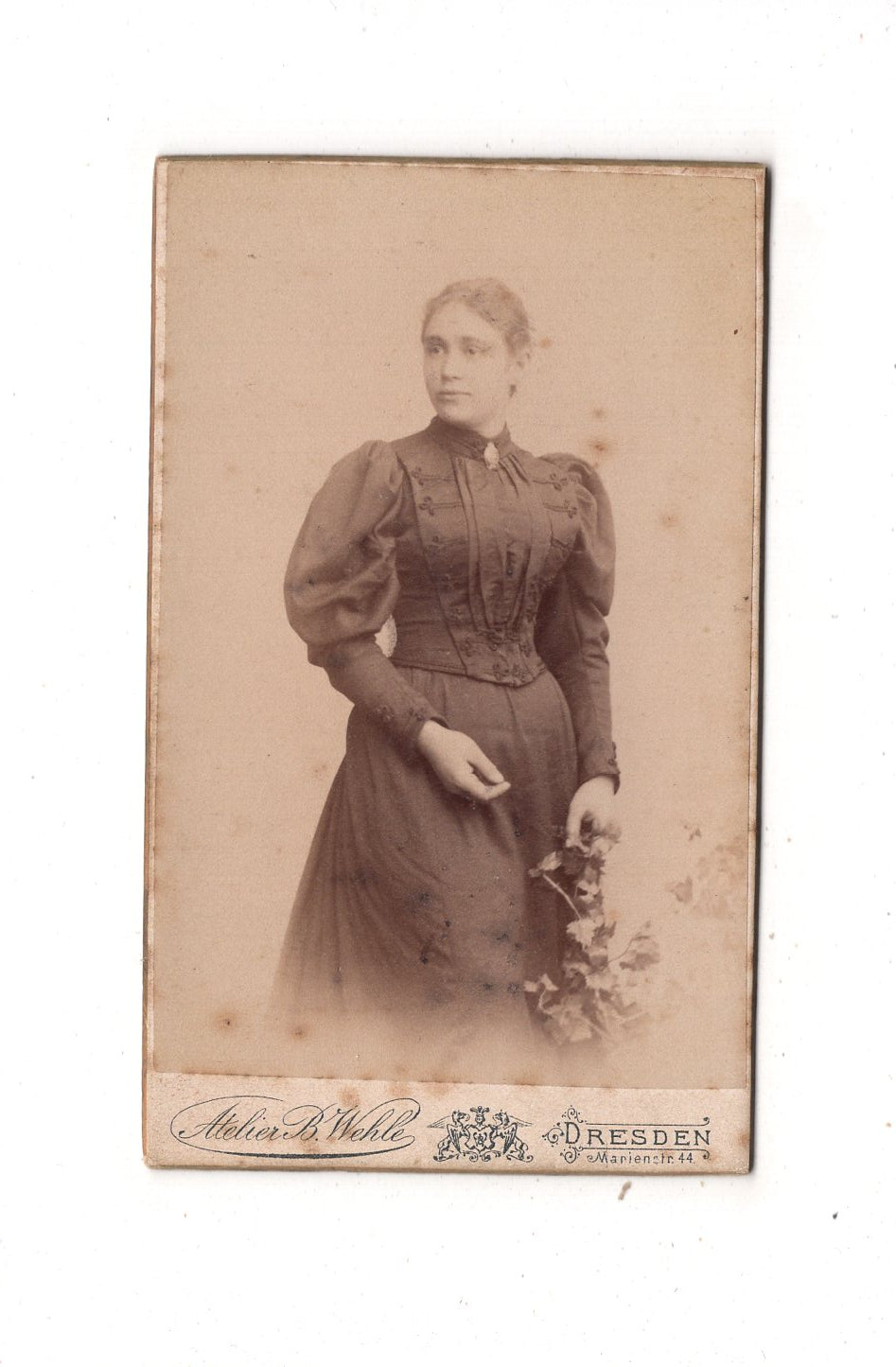 Fotografie Feine Dame - Dresden um 1890 / CDV L1-26