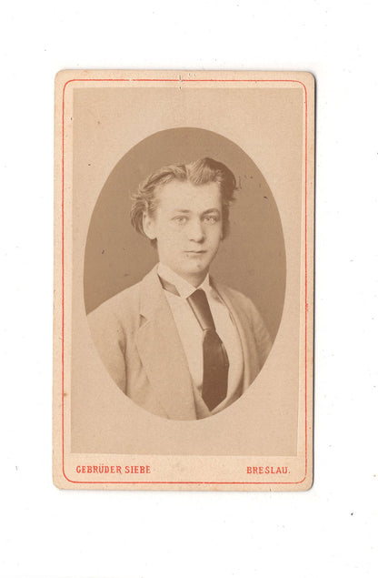 Fotografie Herrenportrait - Breslau Wroclaw 1870er / CDV C1-23