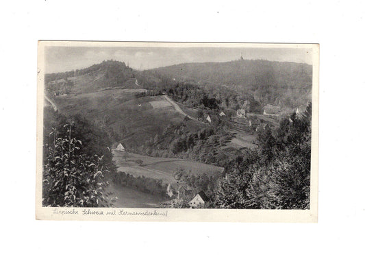 Ansichtskarte Lippische Schweiz mit Hermannsdenkmal