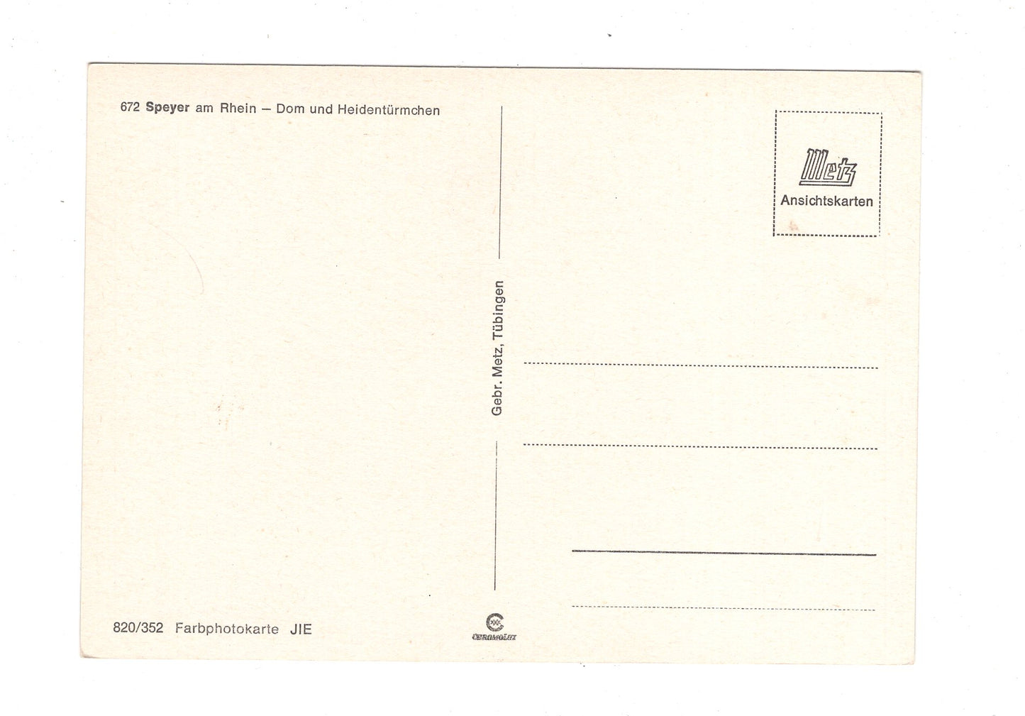 Ansichtskarte Speyer am Rhein / Dom und Heidentürmchen / I1-53