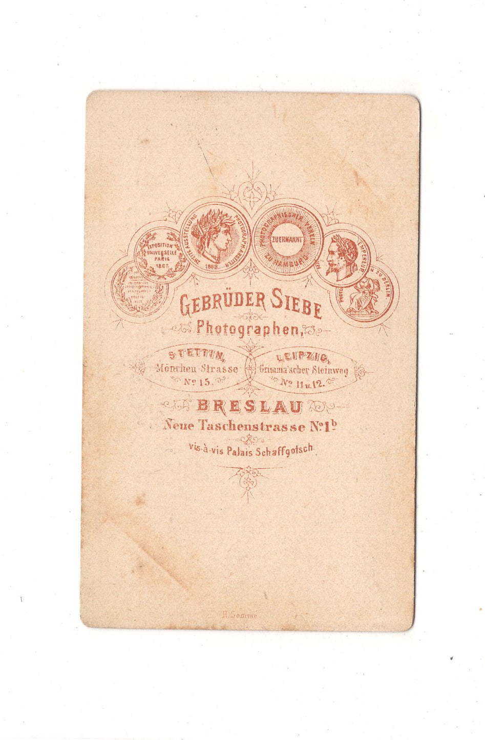 Fotografie Herrenportrait - Breslau Wroclaw 1870er / CDV C1-23