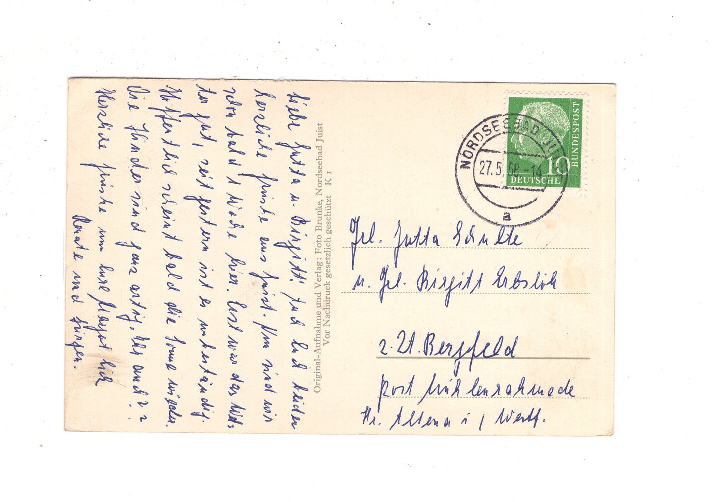 Ansichtskarte Nordseebad Insel Juist / J1-67