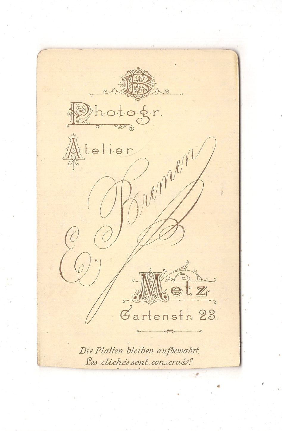 Fotografie Schönes Kinderbild / Baby - Metz 1880er