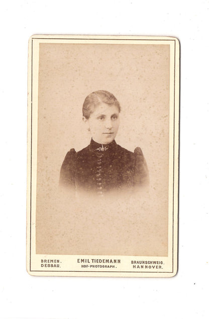 Fotografie Damenportrait - Bremen 1890er / CDV C1-05
