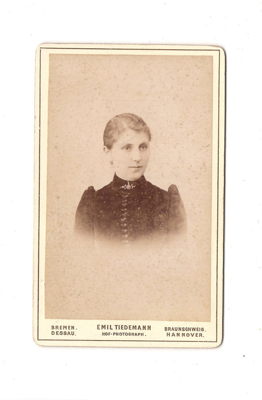 Fotografie Damenportrait - Bremen 1890er / CDV C1-05