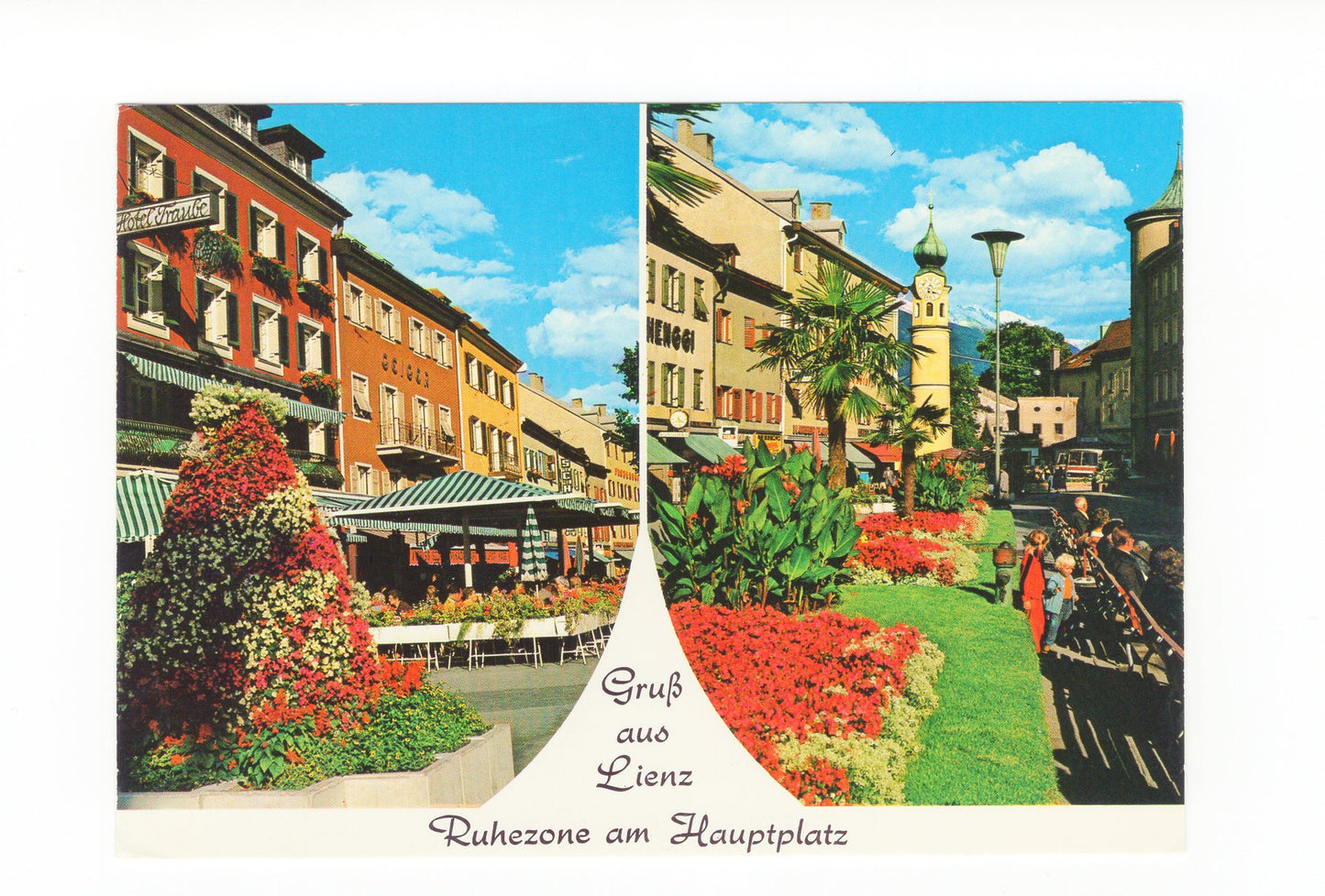 Ansichtskarte Lienz / Ruhezone am Hauptplatz / Osttirol / Tirol / Österreich