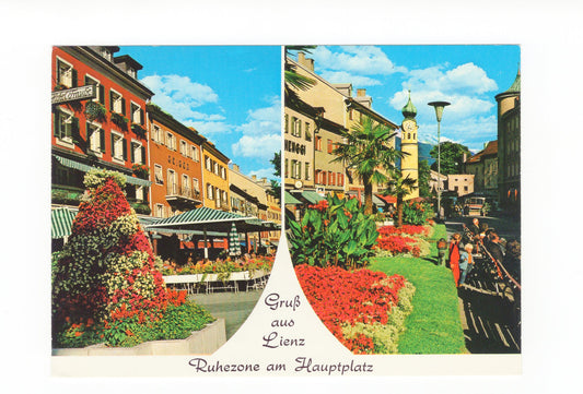 Ansichtskarte Lienz / Ruhezone am Hauptplatz / Osttirol / Tirol / Österreich