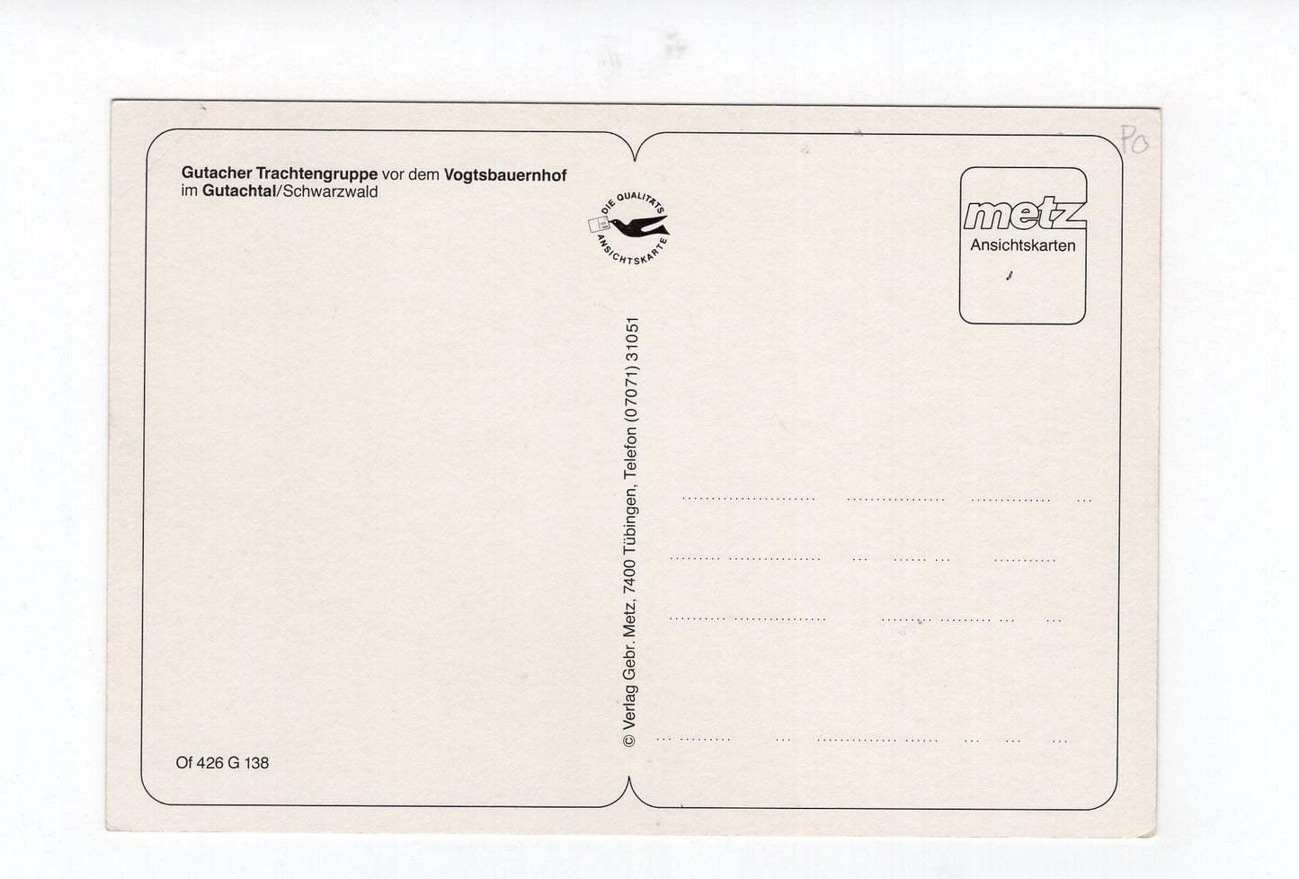 Ansichtskarte Gutach / Gutacher Trachtengruppe vor dem Vogtsbauernhof