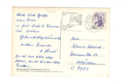 Ansichtskarte Berchtesgaden mit Watzmann