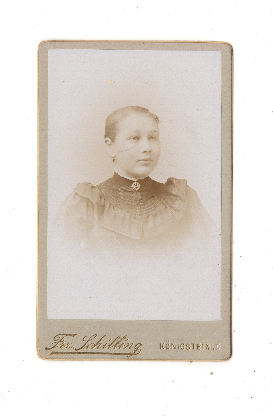 Fotografie Damenportrait - Königstein im Taunus 1890er / CDV N1-15