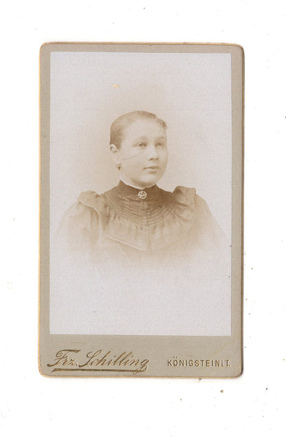 Fotografie Damenportrait - Königstein im Taunus 1890er / CDV N1-15