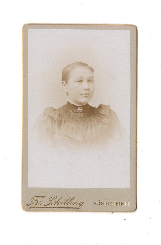 Fotografie Damenportrait - Königstein im Taunus 1890er / CDV N1-15