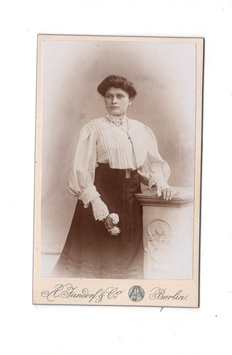 Fotografie Feine Dame / Hedwig Schlenz - Berlin 1890er / CDV L1-26