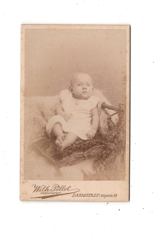 Fotografie Schönes Kinderbild / Baby - Darmstadt 1890er