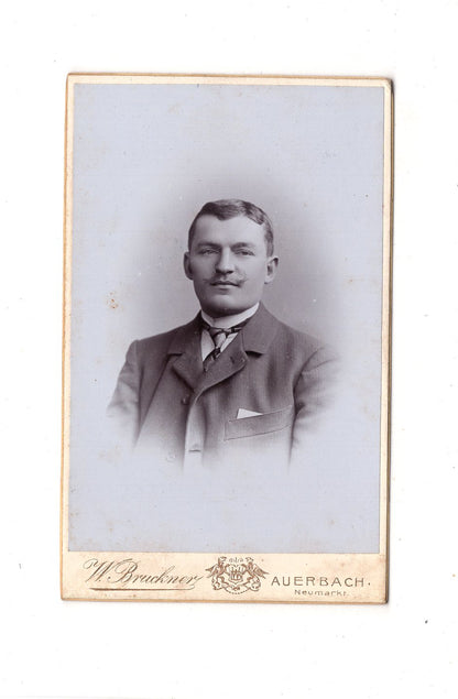Fotografie Herrenportrait - Auerbach 1890er / CDV C1-23