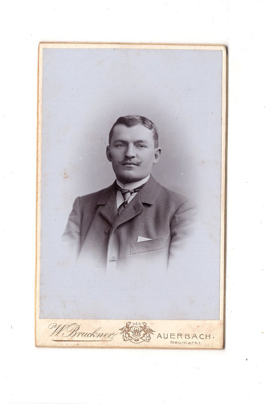 Fotografie Herrenportrait - Auerbach 1890er / CDV C1-23