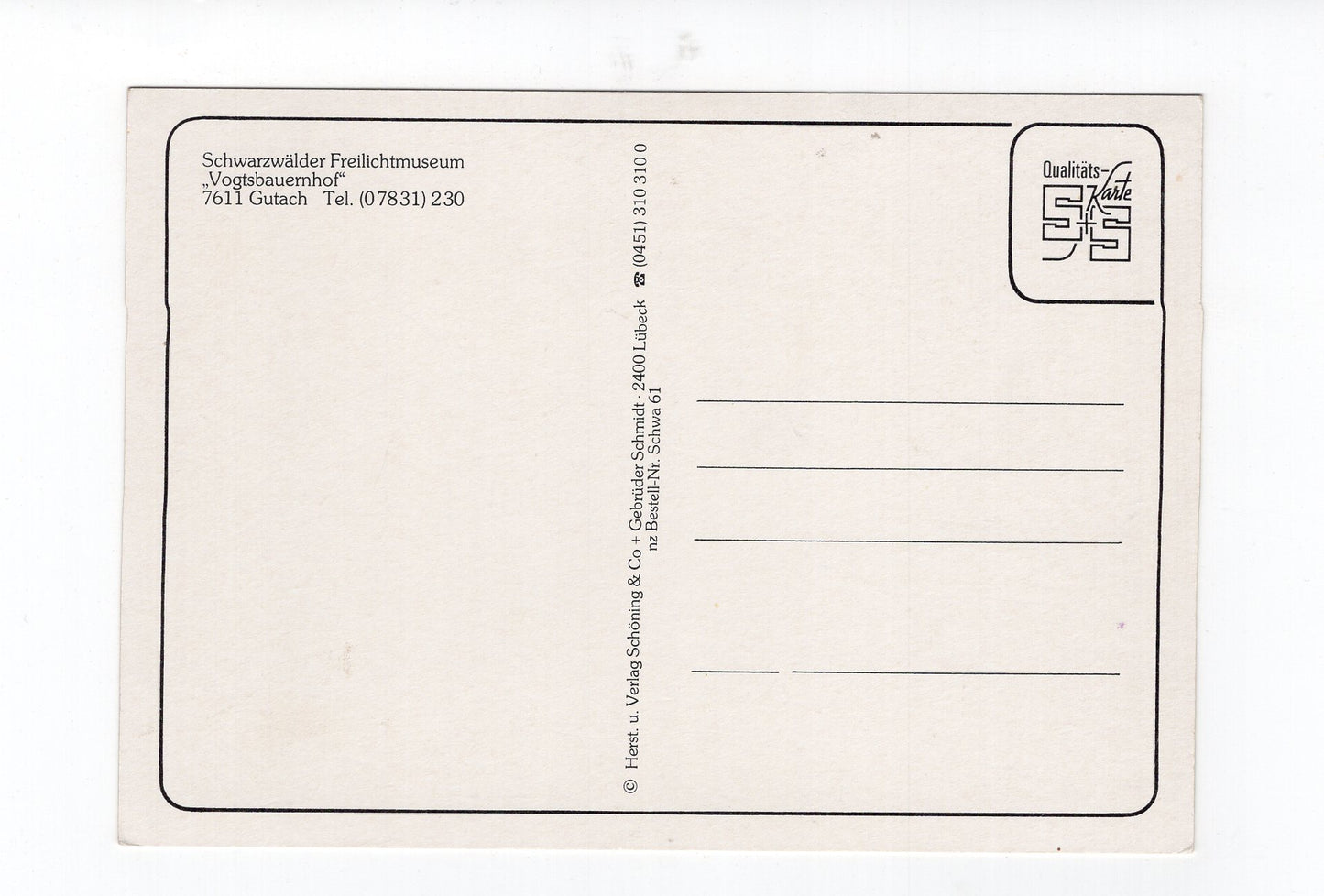 Ansichtskarte Gutach / Freilichtmuseum Vogtsbauernhof
