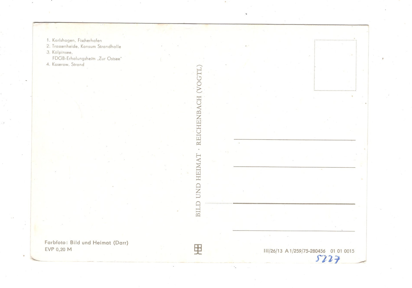 Ansichtskarte Insel Usedom / Karlshagen / Koserow +++ / L1-67