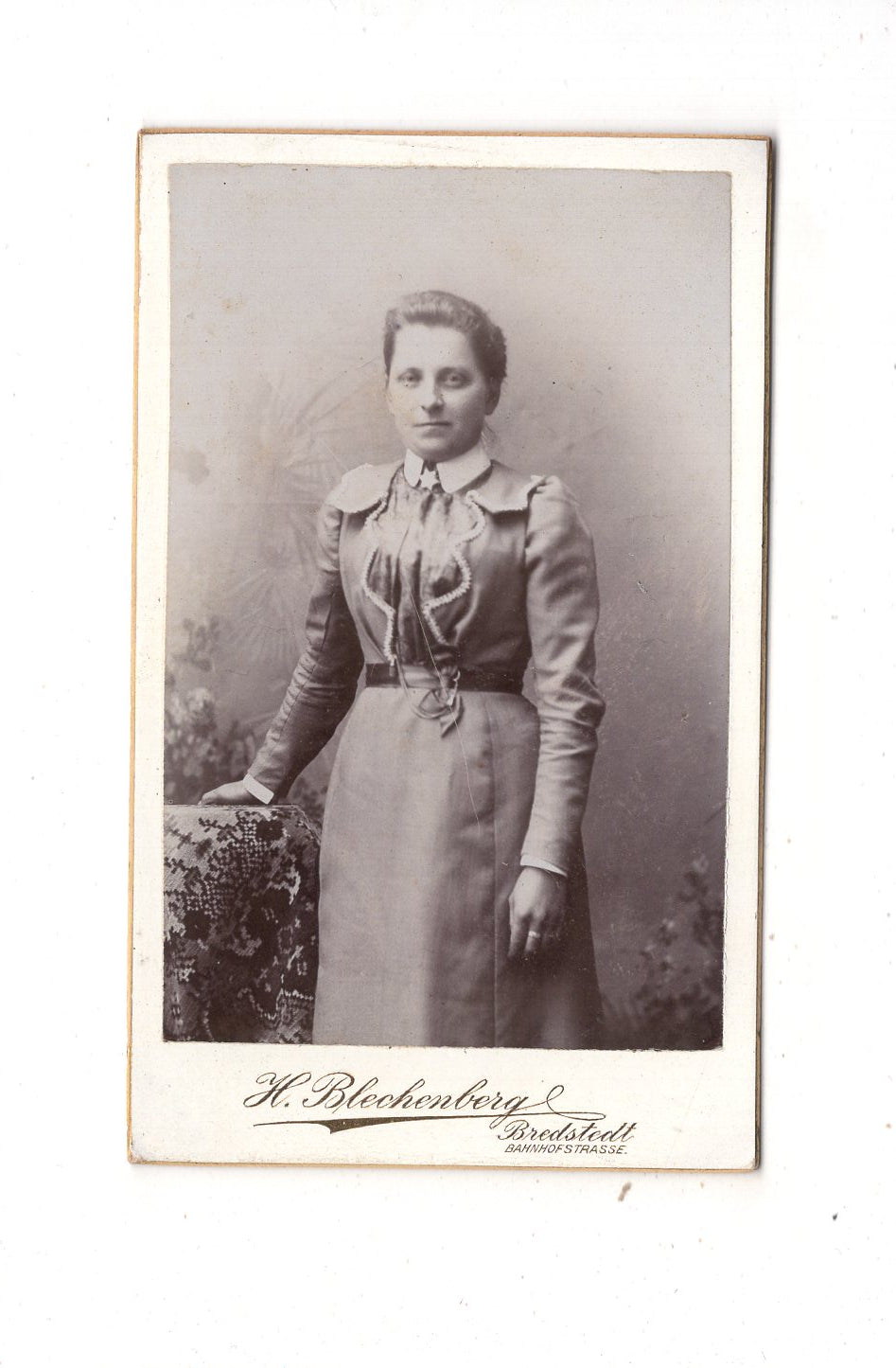 Fotografie Feine Dame - Bredstedt 1890er / CDV L1-26