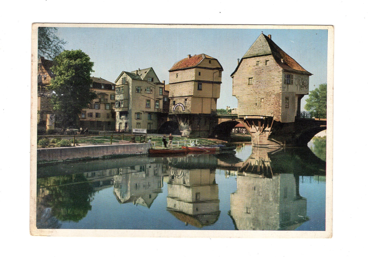 Ansichtskarte Bad Kreuznach / Alte Brückenhäuser