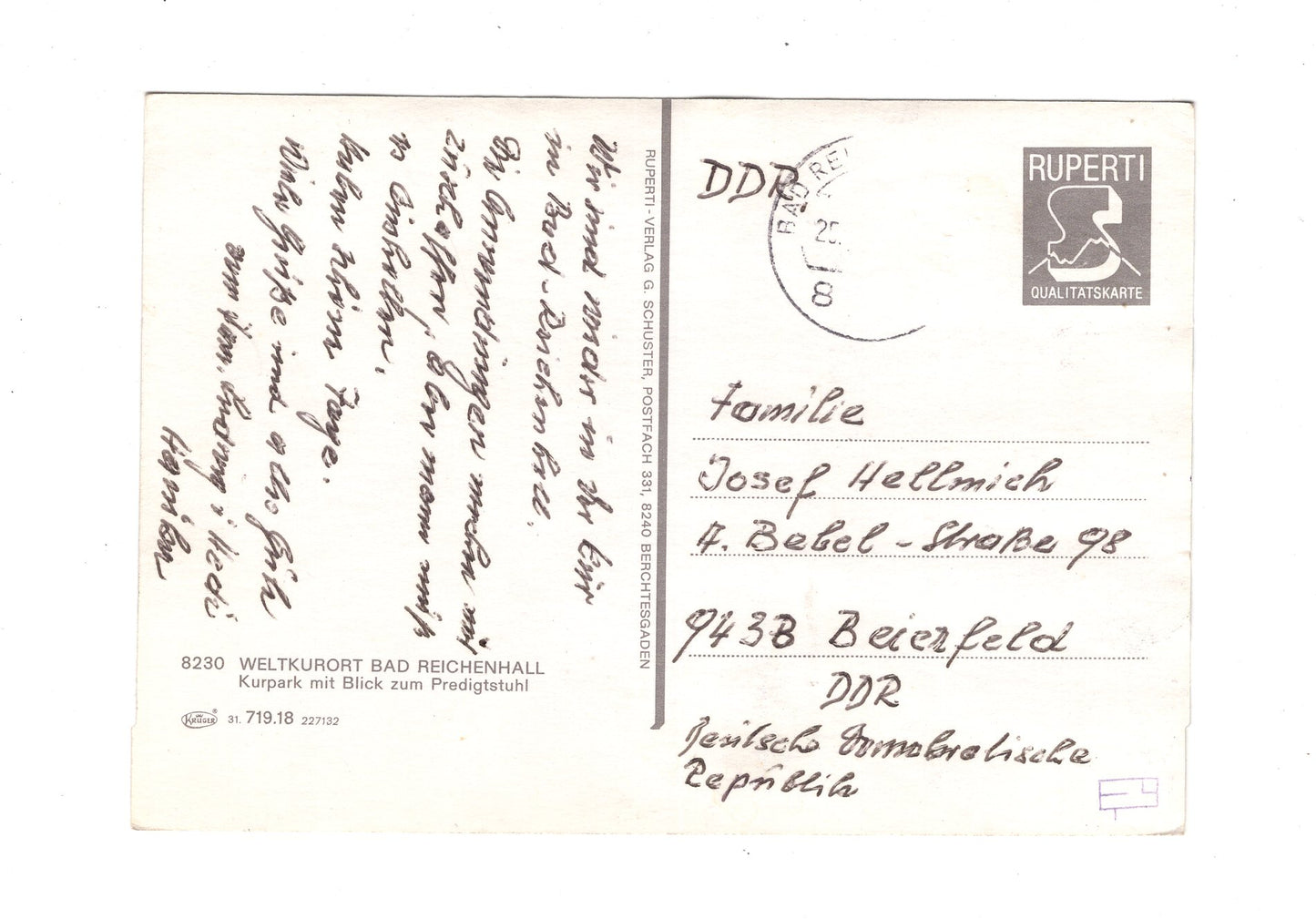 Ansichtskarte Bad Reichenhall / Kurpark