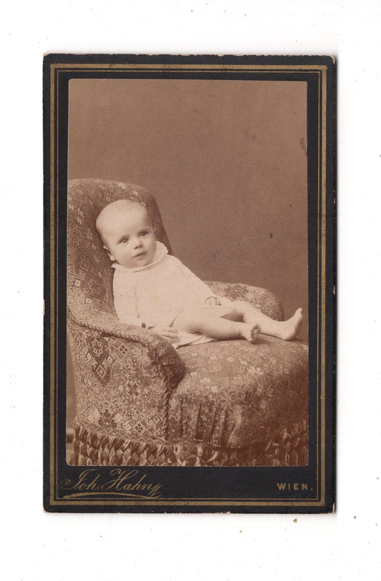 Fotografie Schönes Kinderbild / Baby - Wien 1880er