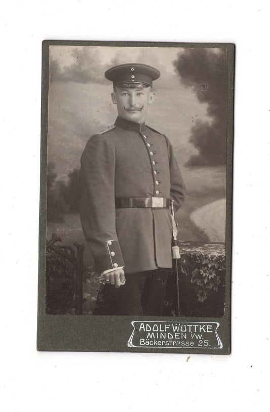 Fotografie Soldat - Minden in Westfalen 1900er / CDV M1-08