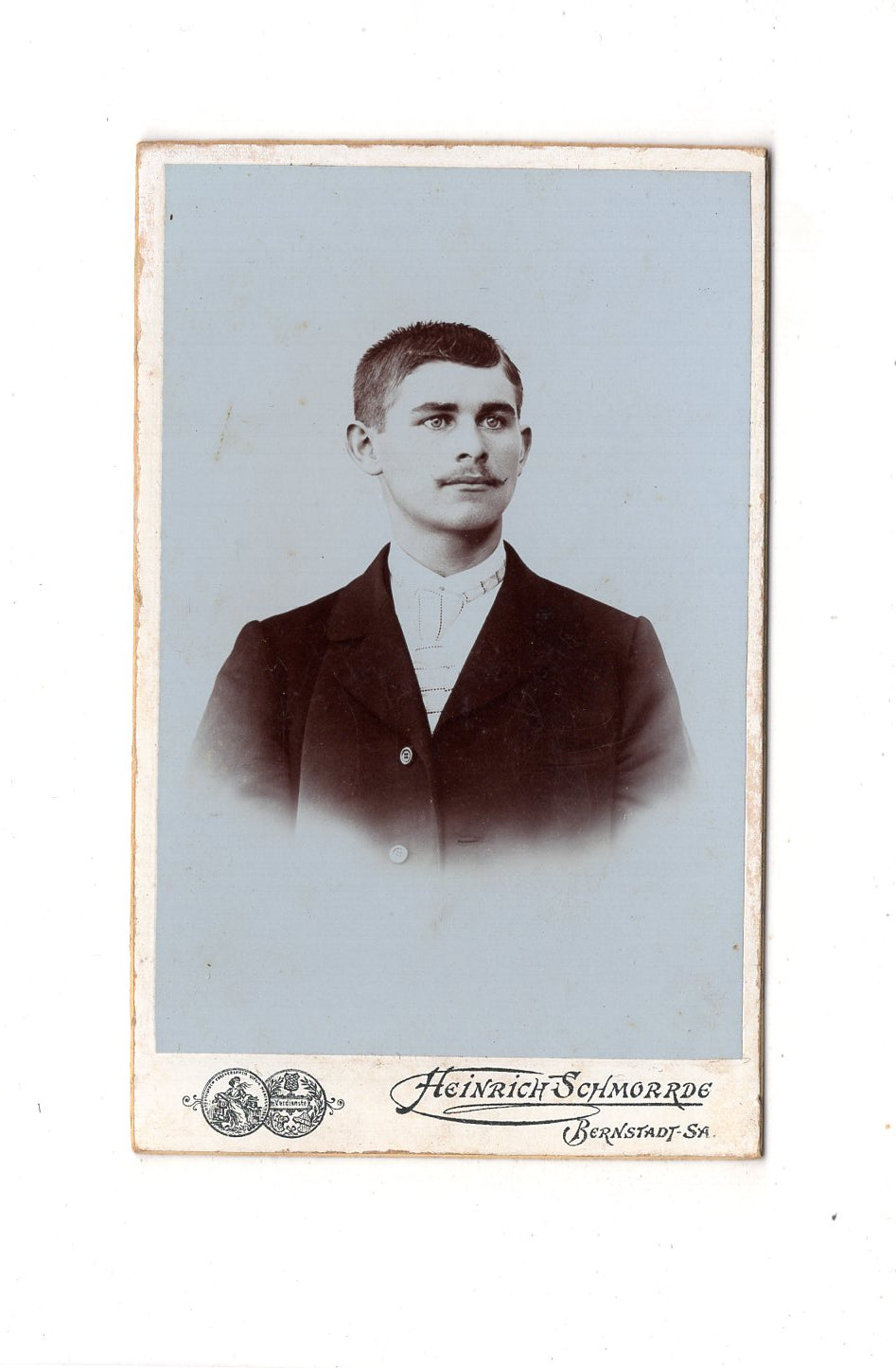 Fotografie Herrenportrait - Bernstadt in Sachsen um 1900 / CDV C1-23