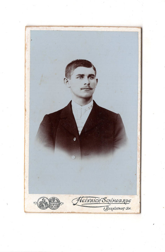 Fotografie Herrenportrait - Bernstadt in Sachsen um 1900 / CDV C1-23