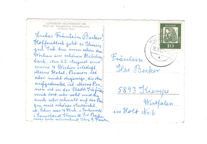 Ansichtskarte Hilchenbach i. W. / Hotel-Pension Haus am Sonnenhang