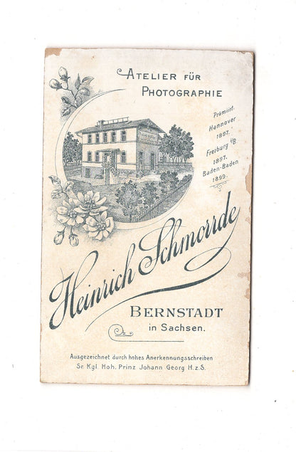 Fotografie Herrenportrait - Bernstadt in Sachsen um 1900 / CDV C1-23