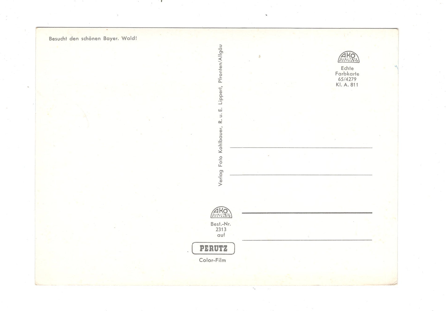 Ansichtskarte Orientierungskarte Bayerischer Wald / I1-53