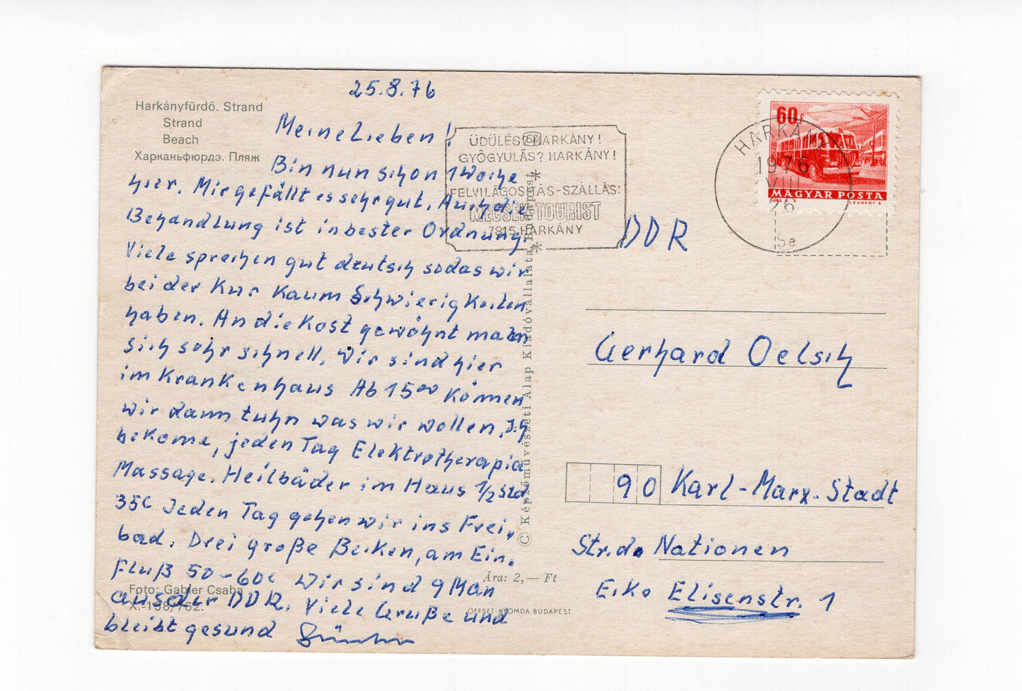 Ansichtskarte Harkanfürdö / Bad / Ungarn