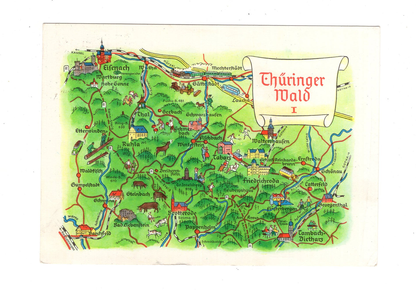 Ansichtskarte Thüringer Wald I