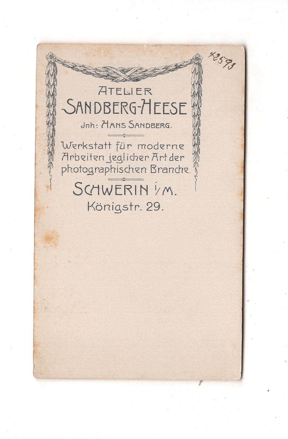 Fotografie Niedliches kleines Mädchen - Schwerin 1900er / CDV M1-28